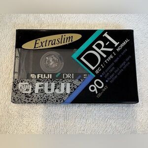 FUJI DR-I 90 Min Cassette Tape - NOS New Old Stock - Extraslim Case - Sealed